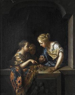 Three girls at a stone window by Pieter van der Werff - Auction record, sale price, and art valuation. Compare with similar artists and explore comparable artworks.