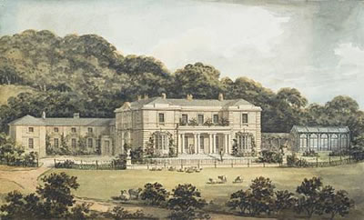 View of a Georgian country house with figures on the steps and sheep grazing in the foreground by Humphrey Repton - Auction record, sale price, and art valuation. Compare with similar artists and explore comparable artworks.
