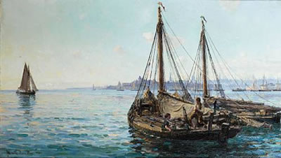 Herring boats off Aberdeen