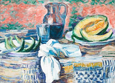 Nature morte au melon