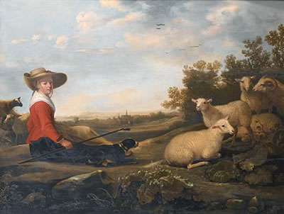 A shepherdess with her sheep in an extensive landscape, a view to a town beyond by Jacob Gerritsz Cuyp - Auction record, sale price, and art valuation. Compare with similar artists and explore comparable artworks.