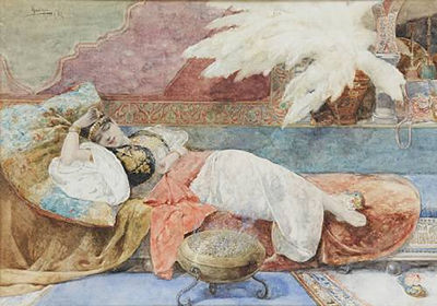 Reclining odalisque
