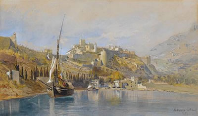 View of the castle and harbour, Monaco by Frank Dillon - Auction record, sale price, and art valuation. Compare with similar artists and explore comparable artworks.
