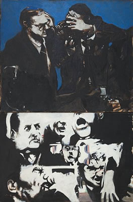 A) Composition I (diptych) b) Composition II