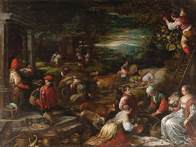 An Allegory of Summer by Leandro Bassano - Auction record, sale price, and art valuation. Compare with similar artists and explore comparable artworks.