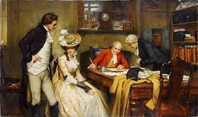 Signing the marriage contract