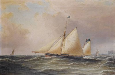 The celebrated racing yawl Julia, R.Y.S.