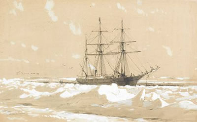 'Sketch for picture' (a relic from the search for Franklin, 1852-54) by Walter William May - Auction record, sale price, and art valuation. Compare with similar artists and explore comparable artworks.