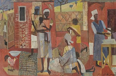 Sample artwork by Rupert Norman Shephard (1909 - 1992), known for abstract landscape, portrait, still life, buildings, painting, ink and printmaking - View similar artists and auction records