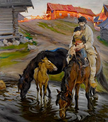 Sample artwork by Alexander Victor Moravov (1878 - 1951), known for painting - View similar artists and auction records