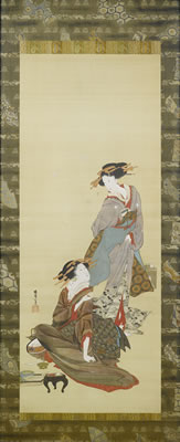 Kakejiku, depicting two geisha