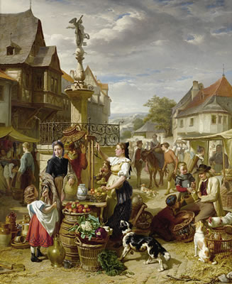 Market day by Theodore Gerard - Auction record, sale price, and art valuation. Compare with similar artists and explore comparable artworks.