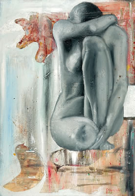 Nude in grey