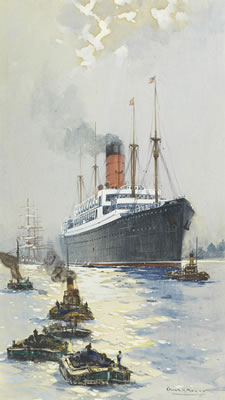 The Cunard liner Carpathia outward bound from Liverpool in the moonlight by Frank Henry Algernon Mason - Auction record, sale price, and art valuation. Compare with similar artists and explore comparable artworks.