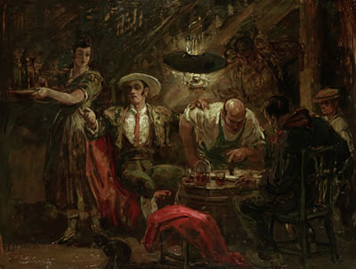 "In the tavern"