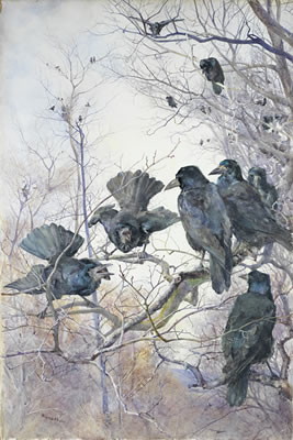 A murder of crows by Mildred Anne Butler - Auction record, sale price, and art valuation. Compare with similar artists and explore comparable artworks.