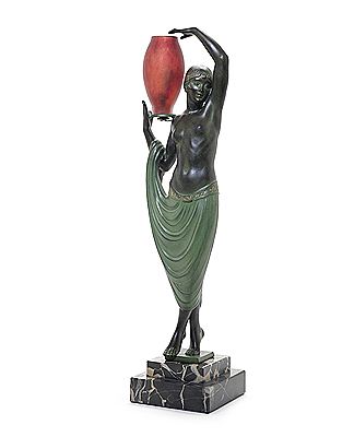 'Odalisque' a Figural Lamp, circa 1925 by Pierre Faget-Germain - Auction record, sale price, and art valuation. Compare with similar artists and explore comparable artworks.