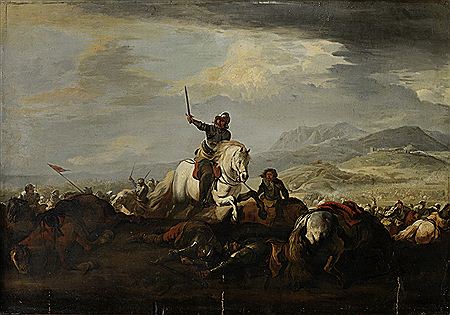 A cavalry skirmish
