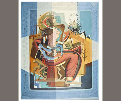 "Woman with a Lyre" by Alexis Preller - Auction record, sale price, and art valuation. Compare with similar artists and explore comparable artworks.