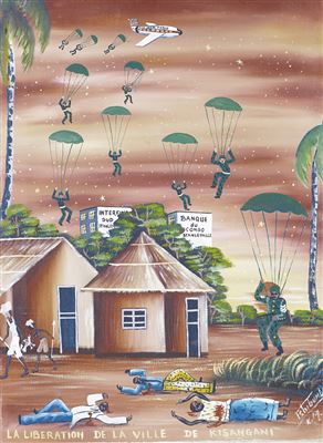 Congo military scenes 1. 'La liberation de la ville de Kisangni' 2. 'Mercenaires de Bakavu' (2)