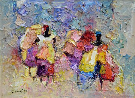 Bicycle women by Sam Ovraiti - Auction record, sale price, and art valuation. Compare with similar artists and explore comparable artworks.