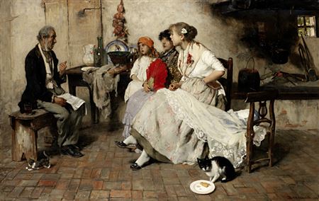 Breaking the news by Vittorio Bressanin - Auction record, sale price, and art valuation. Compare with similar artists and explore comparable artworks.