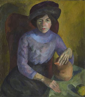 'Lady in lilac', portrait of E.S. Potechina