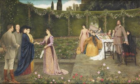 A lunch party at Ashridge House by Edward Clifford - Auction record, sale price, and art valuation. Compare with similar artists and explore comparable artworks.