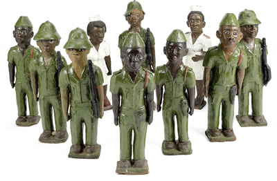 Sample artwork by Noria Mabasa (Born 1938), known for painting and sculpture, domba figures - View similar artists and auction records