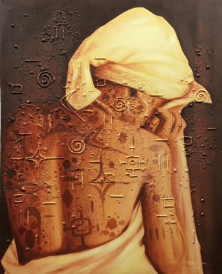 Sample artwork by Uche Edochie (Born 1975), known for painting - View similar artists and auction records
