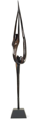 Sample artwork by Bunmi Babatunde (Born 1957), known for abstract ballet dancer sculpture, public art - View similar artists and auction records