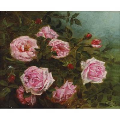 Pink Roses by Edith White - Auction record, sale price, and art valuation. Compare with similar artists and explore comparable artworks.