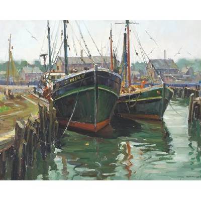 Morning Harbor Boats by Wayne Beam Morrell - Auction record, sale price, and art valuation. Compare with similar artists and explore comparable artworks.