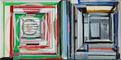 Sample artwork by Karen Carson (Born 1943), known for caligra-abstraction, mod forms - View similar artists and auction records