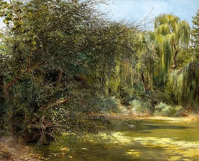 A shady pond