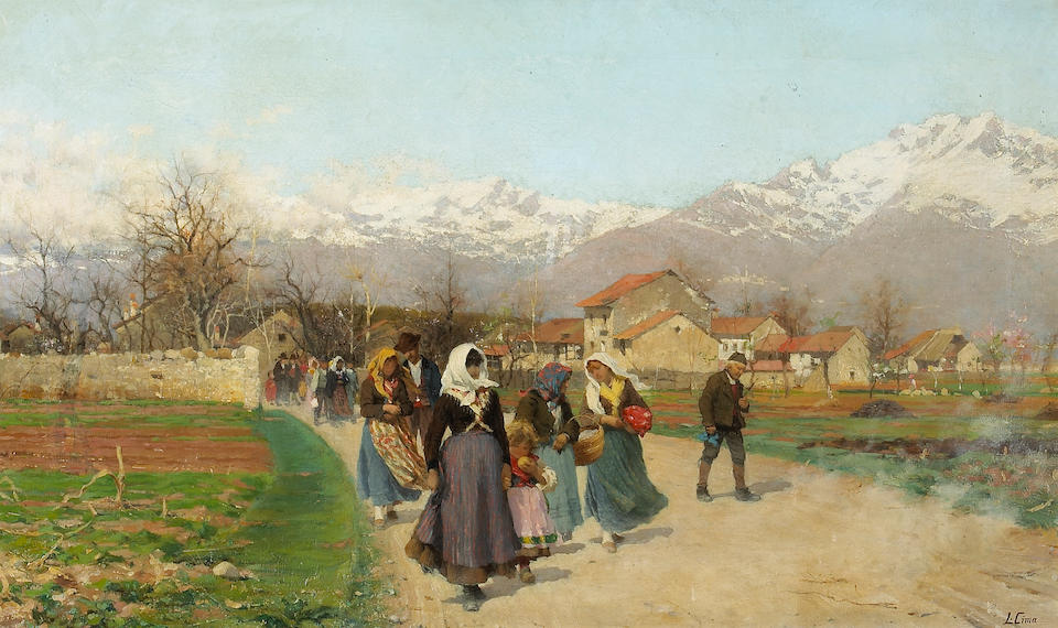 Sample artwork by Luigi Cima (1860 - 1938), known for painting - View similar artists and auction records
