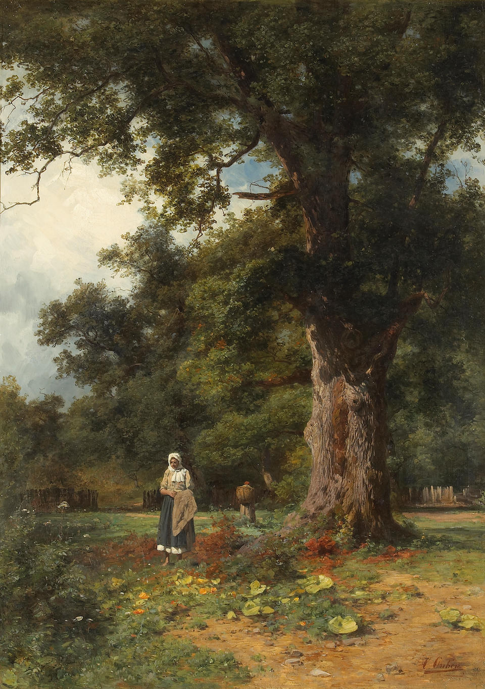 Harvesting under the oaks by Carl Onken - Auction record, sale price, and art valuation. Compare with similar artists and explore comparable artworks.