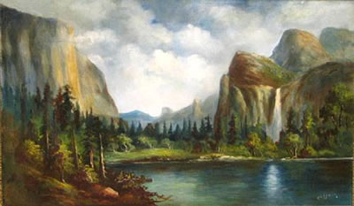 A VIEW OF YOSEMITE VALLEY by William Lemos - Auction record, sale price, and art valuation. Compare with similar artists and explore comparable artworks.