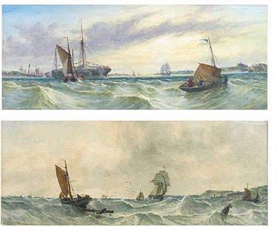 EVENING ON THE MEDWAY; OFF FILEY BAY, YORKE (A PAIR) by John Francis Branegan - Auction record, sale price, and art valuation. Compare with similar artists and explore comparable artworks.
