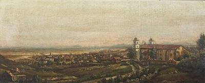 A View of Early Santa Barbara from Above the Mission