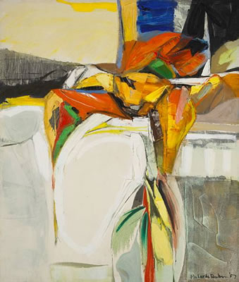 Sample artwork by Richards Ruben (1925 - 1998), known for abstract-figurative expressionist painting - View similar artists and auction records