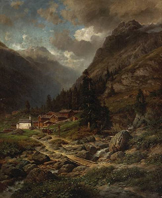 Sample artwork by Georg Engelhardt (1823 - 1883), known for landscape painting - View similar artists and auction records