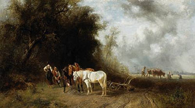 A romantic pause during plowing