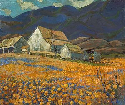 Farm House in the Poppy Fields, Carmel Valley by Mary DeNeale Morgan - Auction record, sale price, and art valuation. Compare with similar artists and explore comparable artworks.