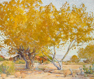 Desert Gold, Palm Springs by Anna Althea Hills - Auction record, sale price, and art valuation. Compare with similar artists and explore comparable artworks.