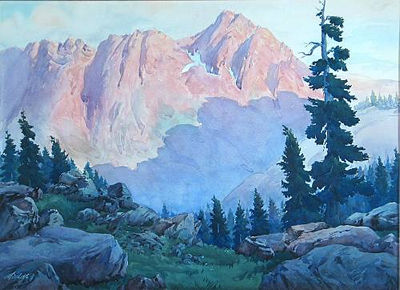 Mountain Landscape by Othello Francis Michetti - Auction record, sale price, and art valuation. Compare with similar artists and explore comparable artworks.
