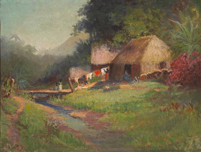 Hawaiian Village Scene by Arthur Best - Auction record, sale price, and art valuation. Compare with similar artists and explore comparable artworks.