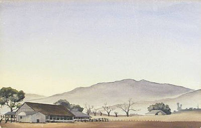 California Ranch Scene, 1933 by Thomas (Tom) Theodore Craig - Auction record, sale price, and art valuation. Compare with similar artists and explore comparable artworks.
