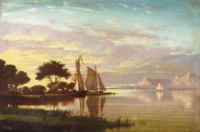 Luminous Sunset with Sailboats by Fortunato Arriola - Auction record, sale price, and art valuation. Compare with similar artists and explore comparable artworks.