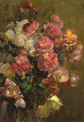 A Glass Vase full of Roses
